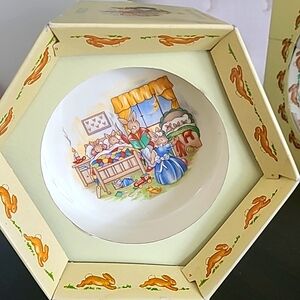 Vintage Royal Doulton Bunnykins Baby Set 2 piece